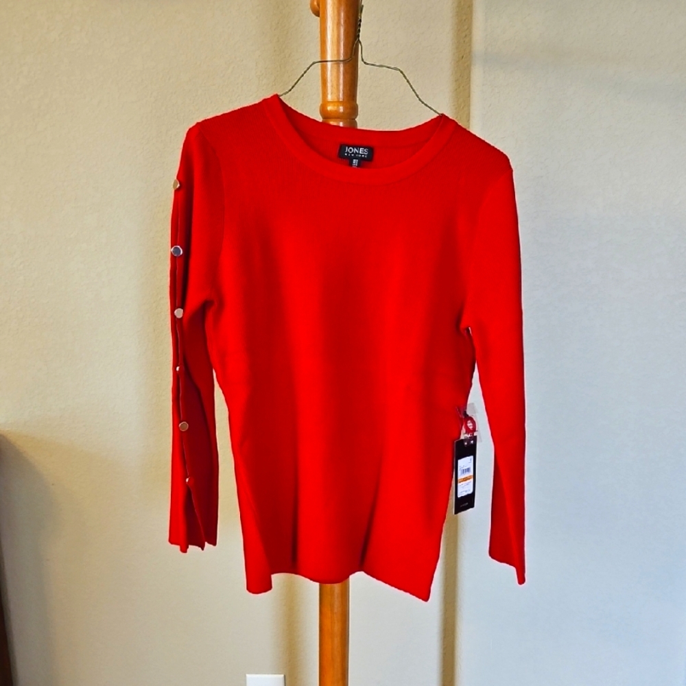 NWT Jones New York, Red Sweater, Small